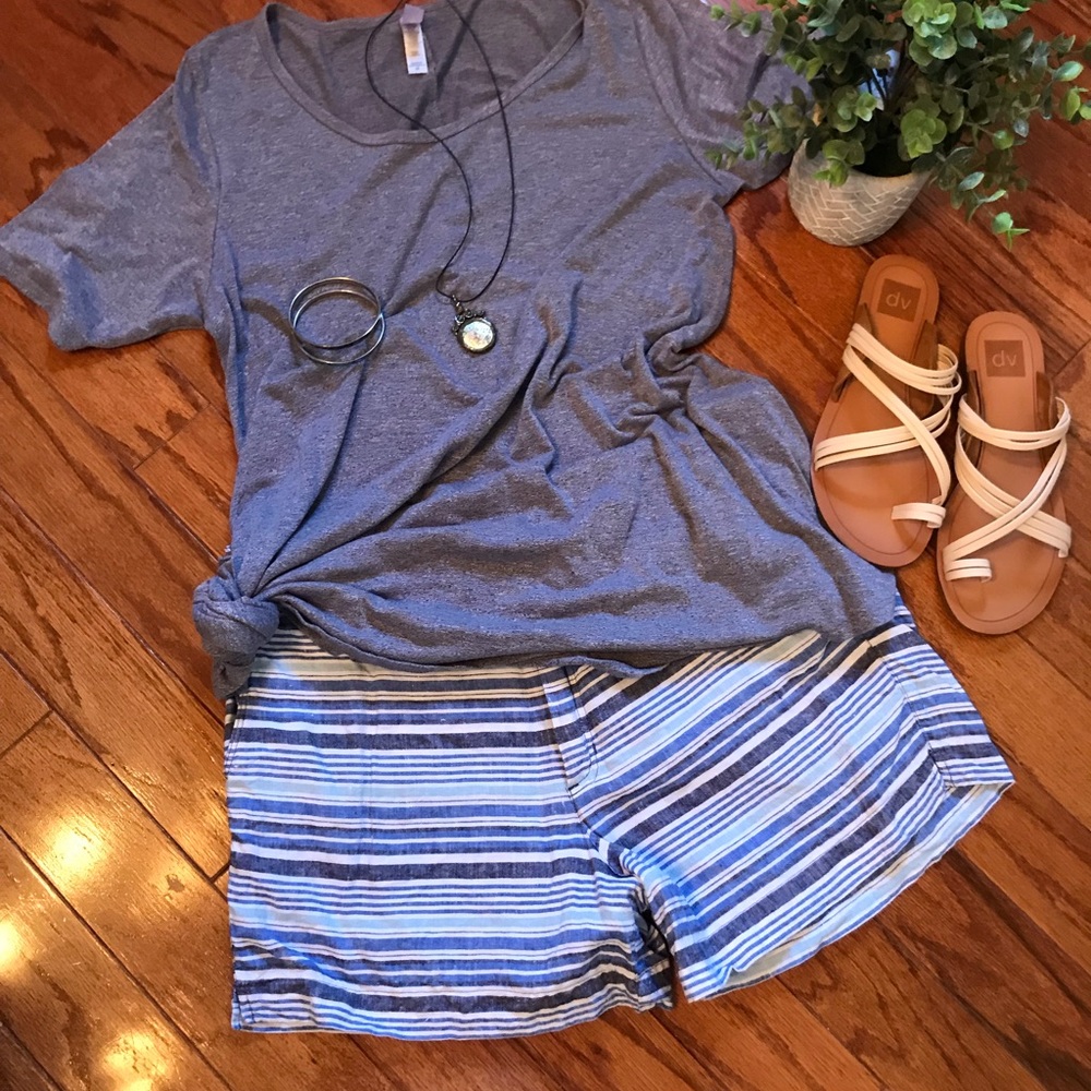 LuLaRoe brushed denim blue color Sz Lg